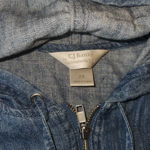 Womens 2x cj banks zip up jacket